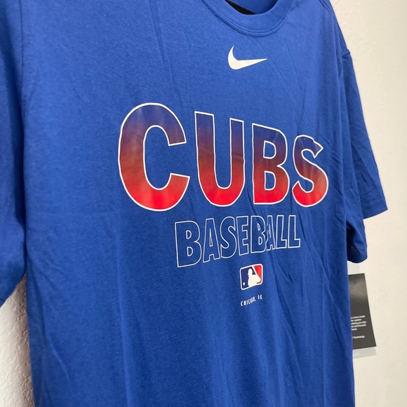 Nike Chicago Cubs MLB Blue Dri-Fit T-Shirt Men L - Picture 6 of 8